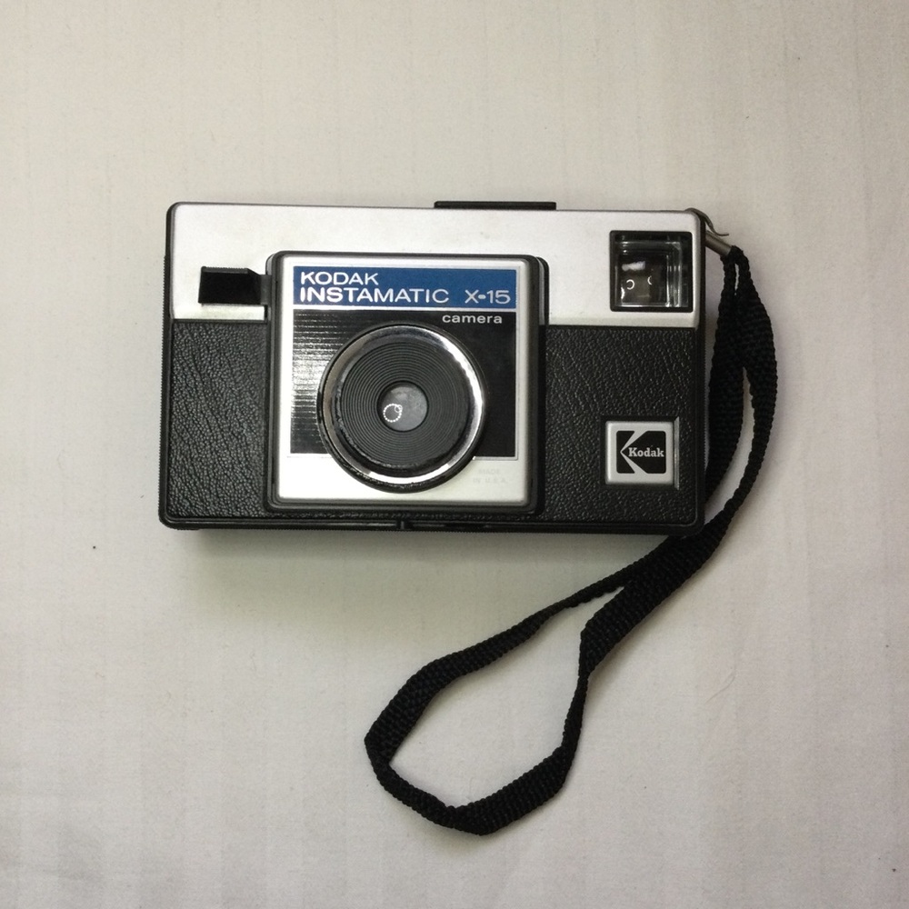 Vintage Kodak Instamatic X-15 Black and Silver Camera